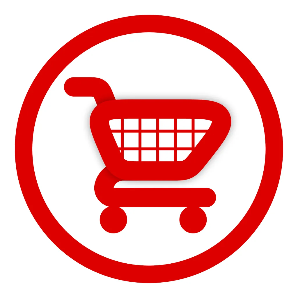 icon with a shopping cart